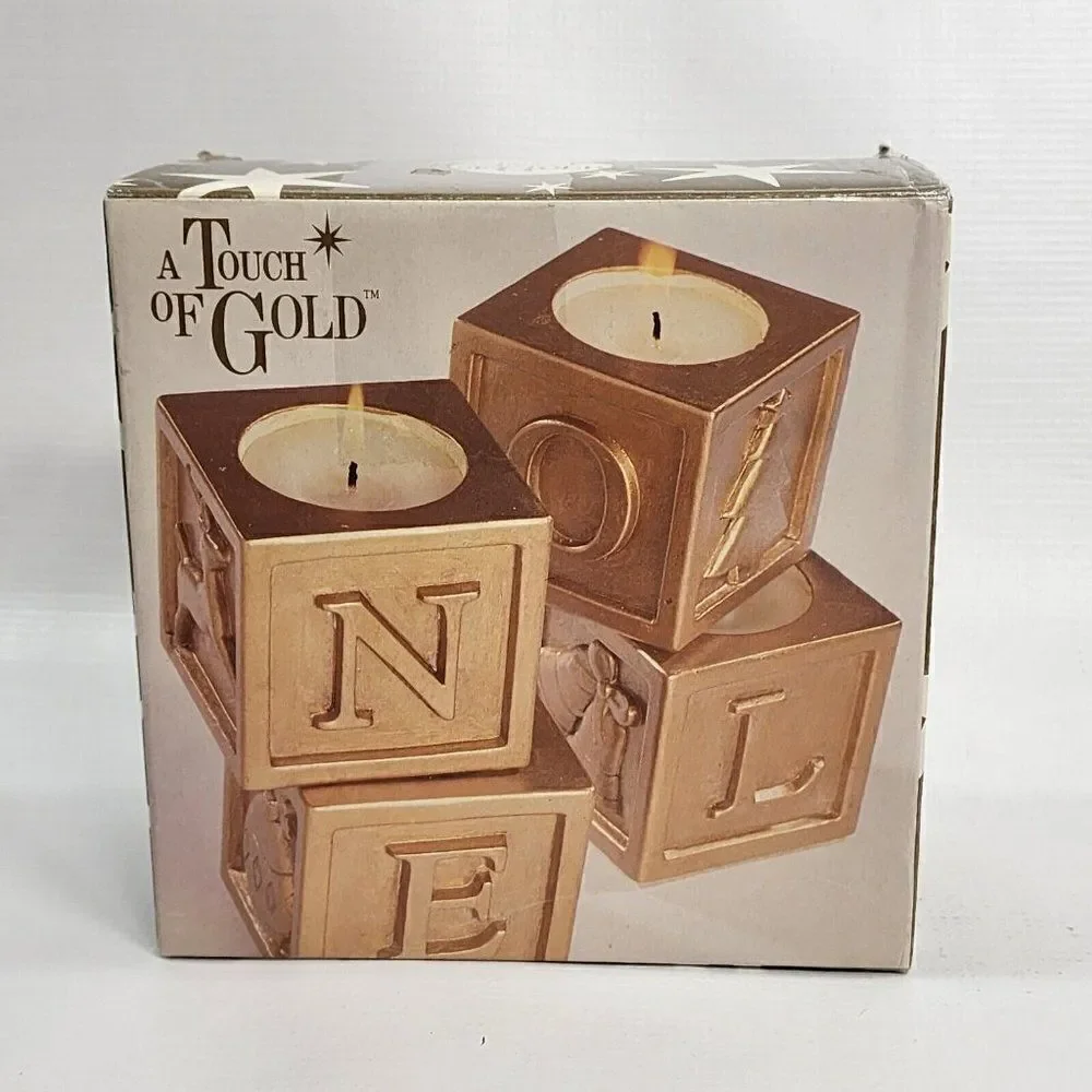 ‎1997 A Touch of Gold N-O-E-L Vintage Candles New
